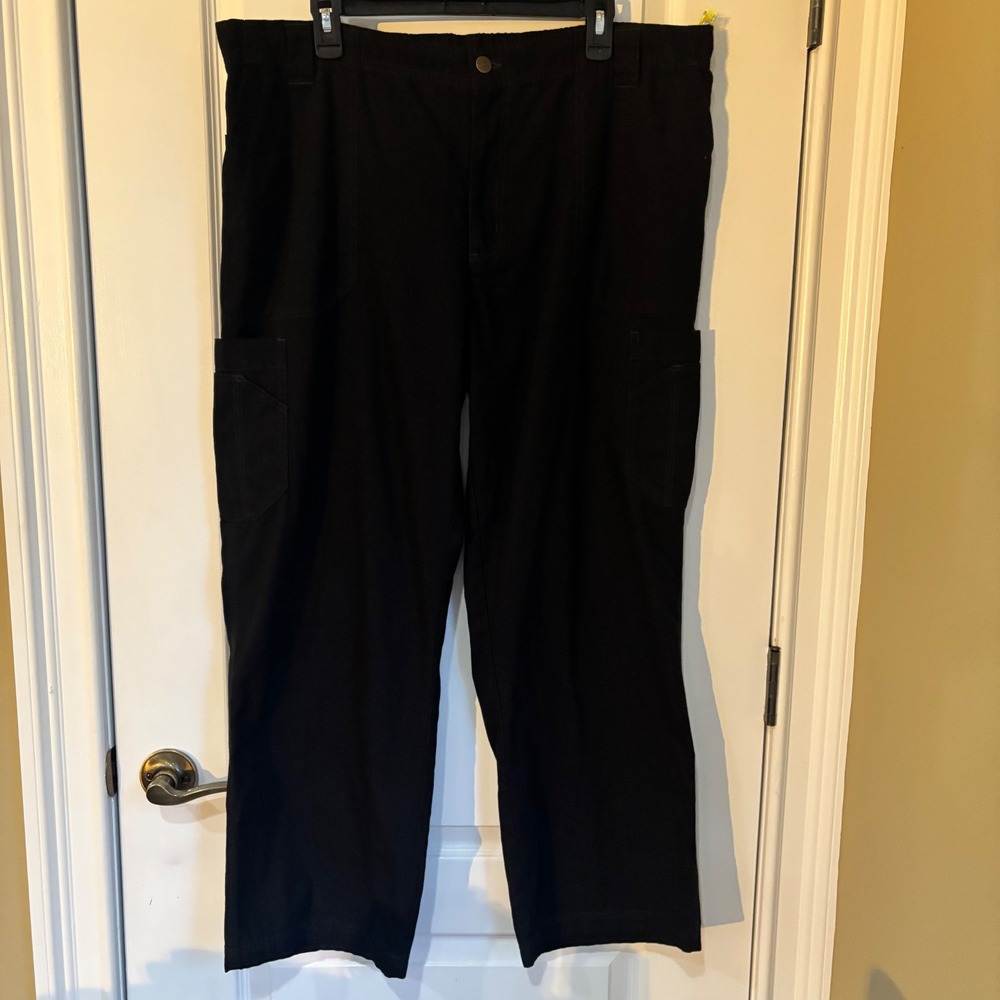 Carhartt Mens Ripstop Boot-Cut Multi-Cargo Scrub Pants Black XL C54108 8-Pocket